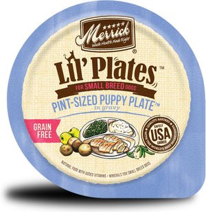 Merrick Lil' Plates Grain-Free Pint-Sized Puppy Plate in Gravy Dog Food Trays