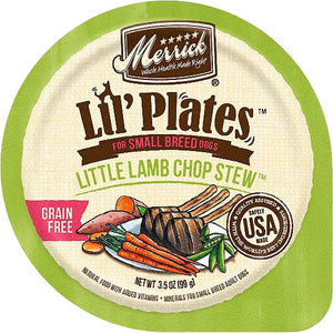 Merrick Lil' Plates Grain-Free Little Lamb Chop Stew Dog Food Trays
