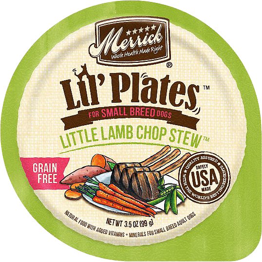 Merrick Lil' Plates Grain-Free Little Lamb Chop Stew Dog Food Trays