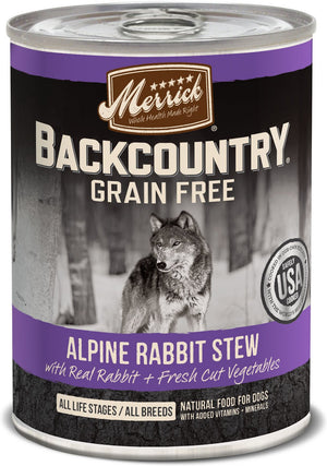 Merrick Backcountry Grain-Free Alpine Rabbit Stew Canned Dog Food