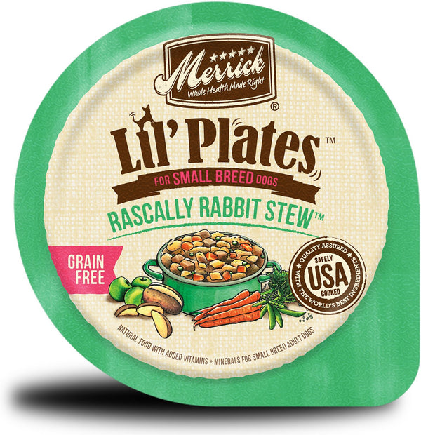 Merrick Lil' Plates Grain-Free Rascally Rabbit Stew Dog Food Trays