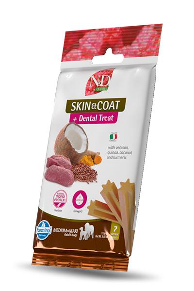 Farmina N&D Quinoa Skin & Coat Venison Adult Medium & Maxi Dog Treats