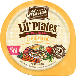 Merrick Lil' Plates Grain-Free Petite Pot Pie in Gravy Dog Food Trays