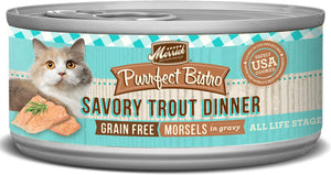 Merrick Purrfect Bistro Grain-Free Morsels in Gravy Savory Trout Dinner Canned Cat Food