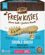 Merrick Fresh Kisses Petites Friandises dentaires sans céréales pour chiens, bandes à double brossage à la menthe fraîche