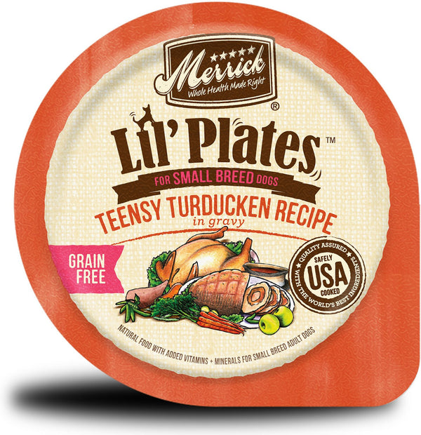 Merrick Lil' Plates Grain-Free Teensy Turducken in Gravy Dog Food Trays