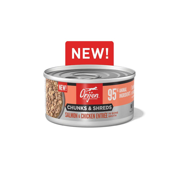 ORIJEN Chunks & Shreds Salmon & Chicken Entree Wet Cat Food Can