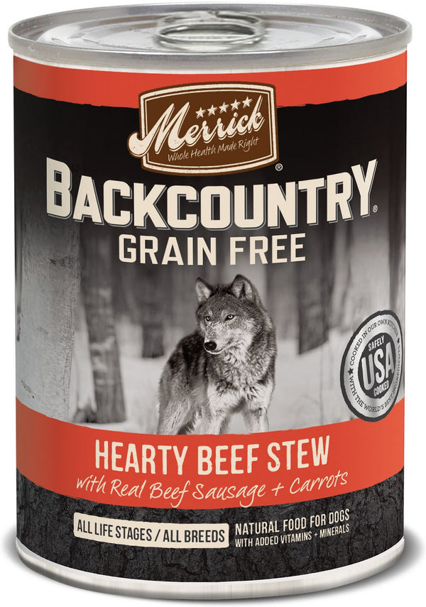 Merrick Backcountry Grain-Free Hearty Beef Stew Canned Dog Food
