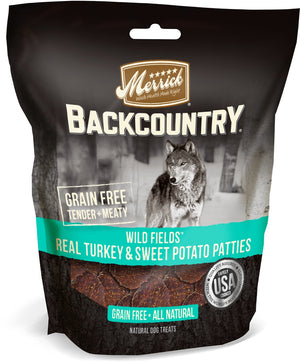 Merrick Backcountry Wild Fields Galettes Véritable Dinde et Patate Douce Friandises pour chiens, 4 oz
