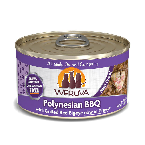 Weruva Classic Cat Polynesian BBQ with Grilled Red Bigeye in Gravy Wet Cat Food Can