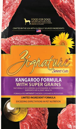 Zignature Select Cuts Kangaroo Formula with Super Grains Dry Dog Food