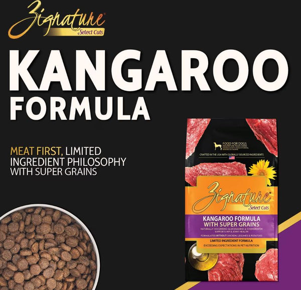 Zignature Select Cuts Kangaroo Formula with Super Grains Dry Dog Food