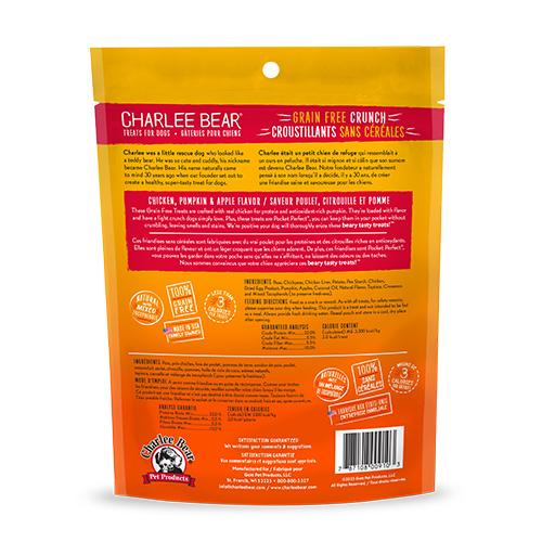 Charlee Bear Crunch Chicken, Pumpkin & Apple Grain-Free Dog Treats (CA)