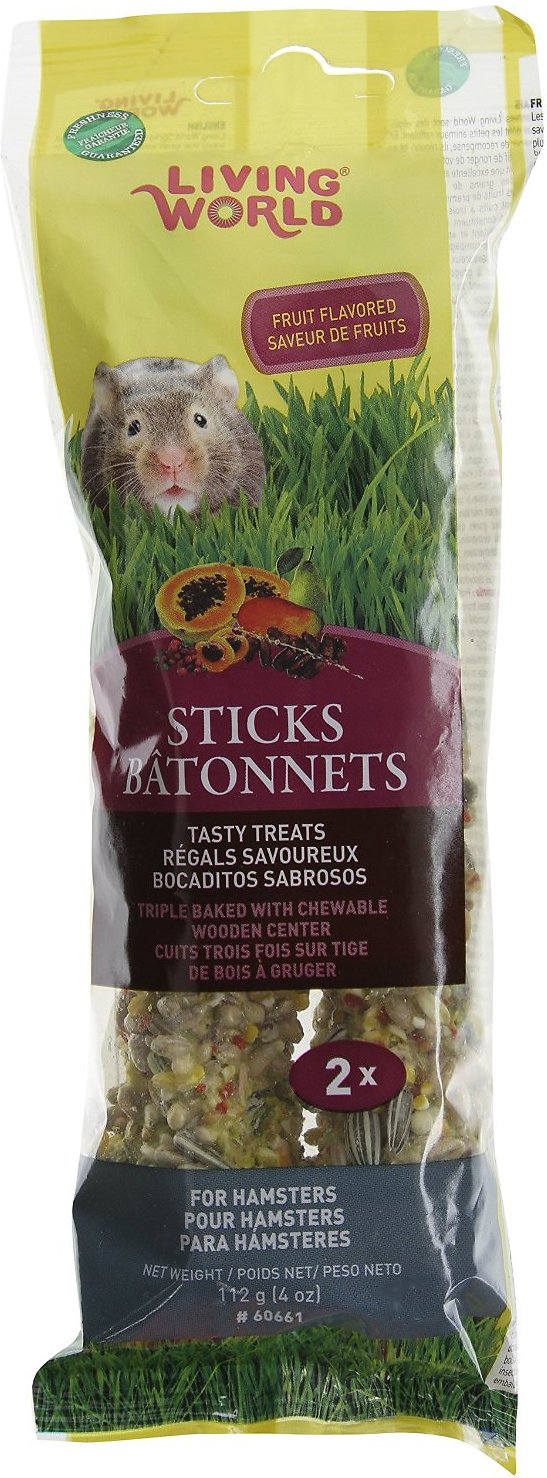 Living World Fruit Hamster Stick Treats, 2 count