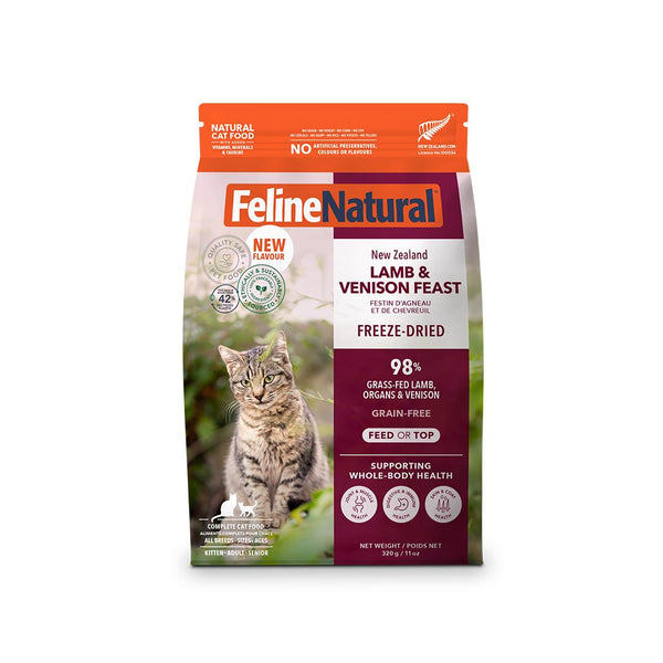 Feline Natural New Zealand Lamb & Venison Feast Grain-Free Freeze-Dried Cat Food
