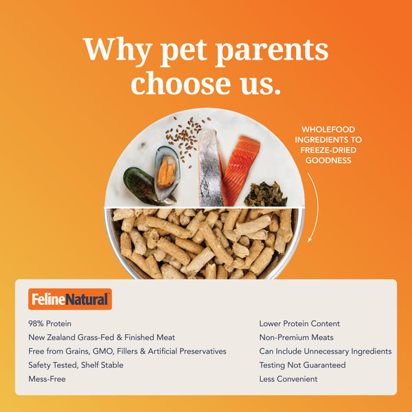 Feline Natural New Zealand Chicken & King Salmon Feast Grain-Free Freeze-Dried Cat Food