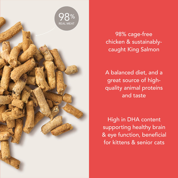 Feline Natural New Zealand Chicken & King Salmon Feast Grain-Free Freeze-Dried Cat Food