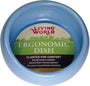 Living World Ergonomic Small Animal Dish, Blue, Small