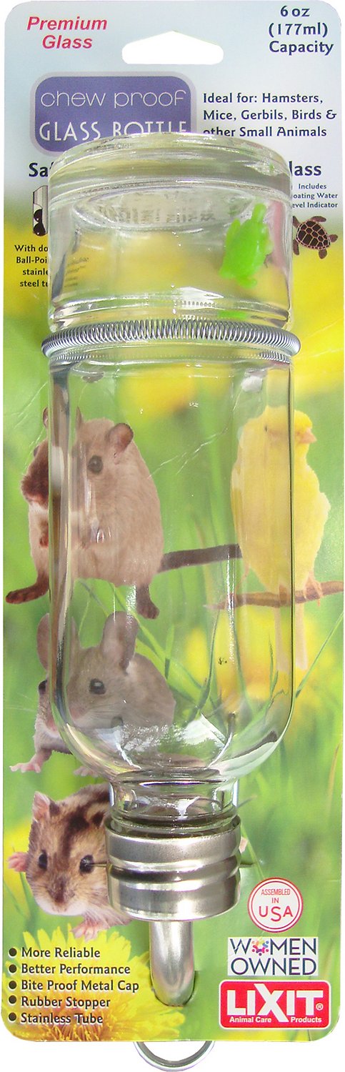 Lixit Chew Proof Glass Bottle for Small Animals & Birds