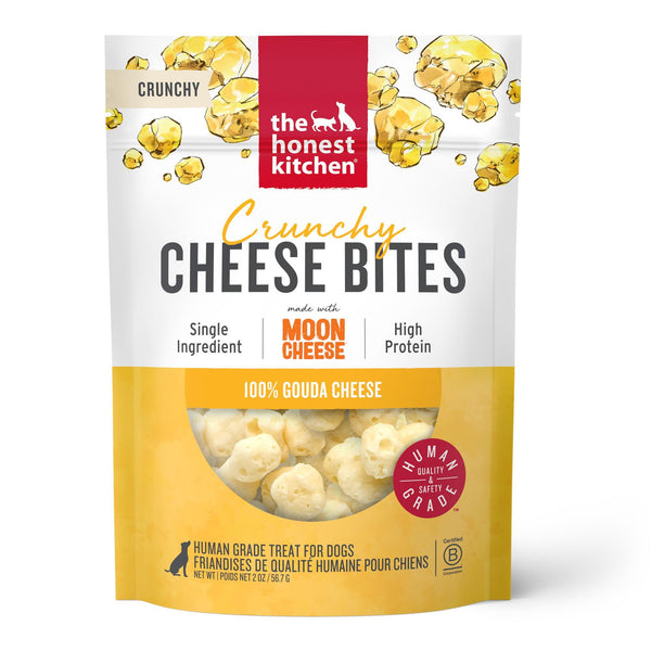 The Honest Kitchen Crunchy Cheese Bites Moon Cheese 100% Gouda Cheese Dog Treats
