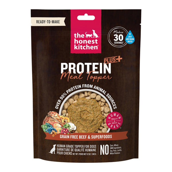 The Honest Kitchen Protein Plus+ Beef with Superfoods Grain-Free Dehydrated Dog Food Topper