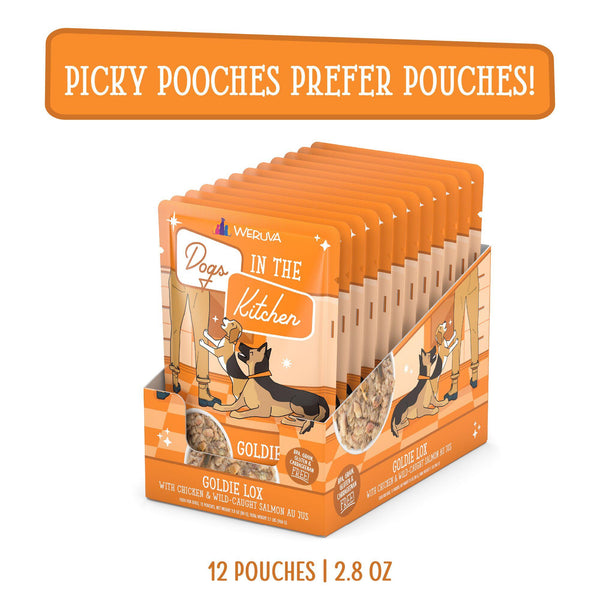 Dogs in the Kitchen Goldie Lox with Chicken & Wild Caught Salmon Au Jus Wet Dog Food Pouch