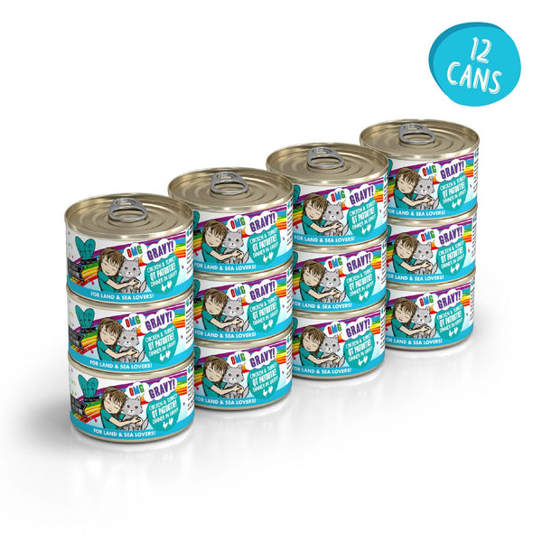 BFF OMG GRAVY Chicken & Turkey QT Patootie! Dinner in Gravy Wet Cat Food Can