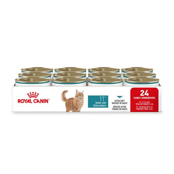 Royal Canin Feline Aging 11+ Ultra Soft Mousse in Sauce Wet Cat Food Can
