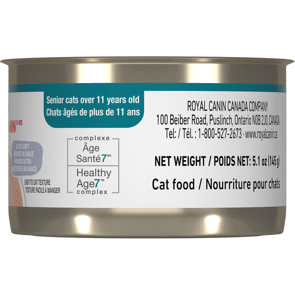 Royal Canin Feline Aging 11+ Ultra Soft Mousse in Sauce Wet Cat Food Can