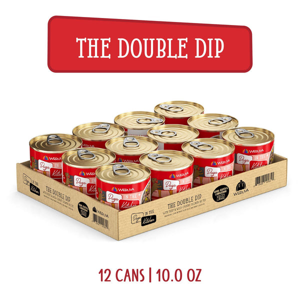 Dogs in the Kitchen The Double Dip with Beef & Wild Caught Salmon Au Jus Wet Dog Food Can
