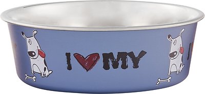 Loving Pets Bella Bowls Pet Bowl, Steele Blue