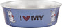 Loving Pets Bella Bowls Pet Bowl, Steele Blue