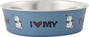 Loving Pets Bella Bowls Pet Bowl, Steele Blue
