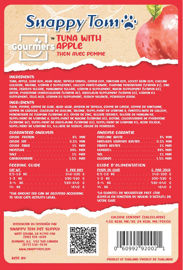 Snappy Tom Gourmers Tuna with Apple Wet Cat Food Pouch