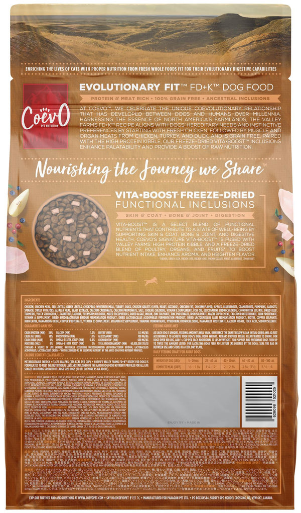 COEVO Pet Nutrition FD+K Valley Farms Recipe Dry Dog Food