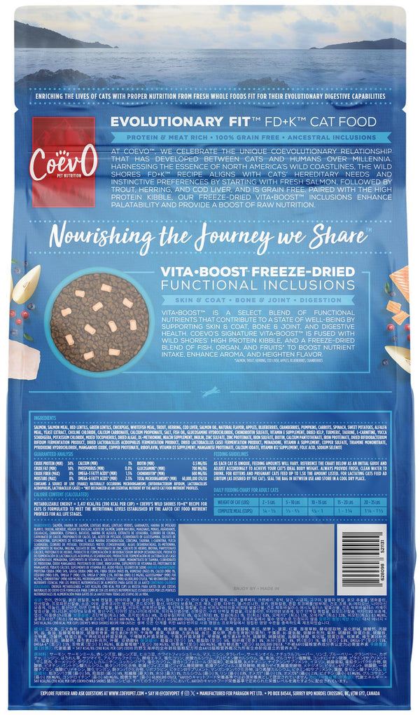 COEVO Pet Nutrition FD+K Wild Shores Recipe Dry Cat Food