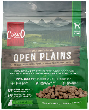 COEVO Pet Nutrition Open Plains Recipe Freeze-Dried Raw Dog Food