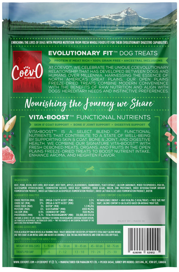 COEVO Pet Nutrition Vita-Boost Open Plains Freeze-Dried Dog Treats
