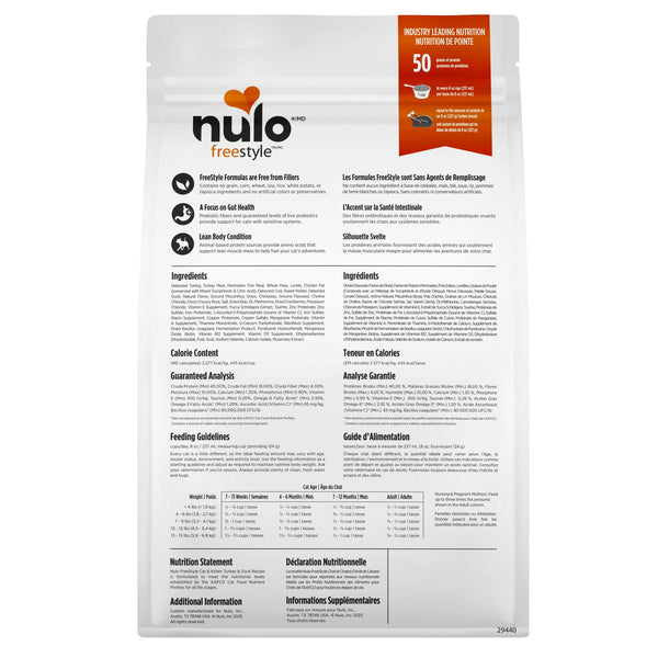 Nulo FreeStyle Cat & Kitten Turkey & Duck Dry Cat Food (CA)