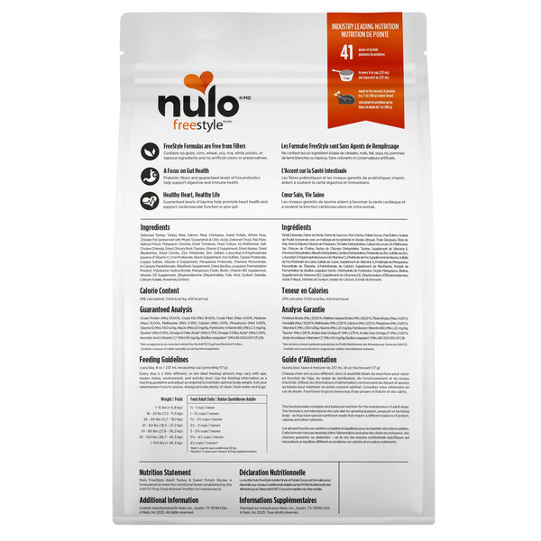 Nulo FreeStyle Adult Turkey & Sweet Potato Dry Dog Food (CA)