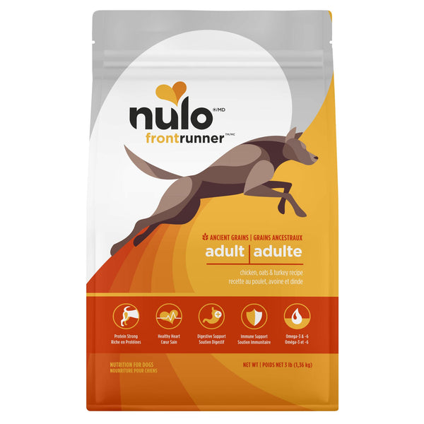 Nulo Frontrunner Ancient Grains Adult Chicken, Oats, & Turkey Dry Dog Food (CA)