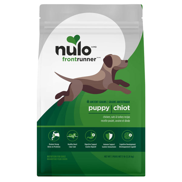 Nulo Frontrunner Ancient Grains Puppy Chicken, Oats, & Turkey Dry Dog Food (CA)