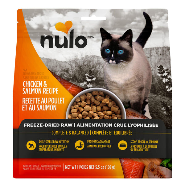 Nulo Chicken & Salmon Grain-Free Freeze-Dried Raw Cat Food (CA)
