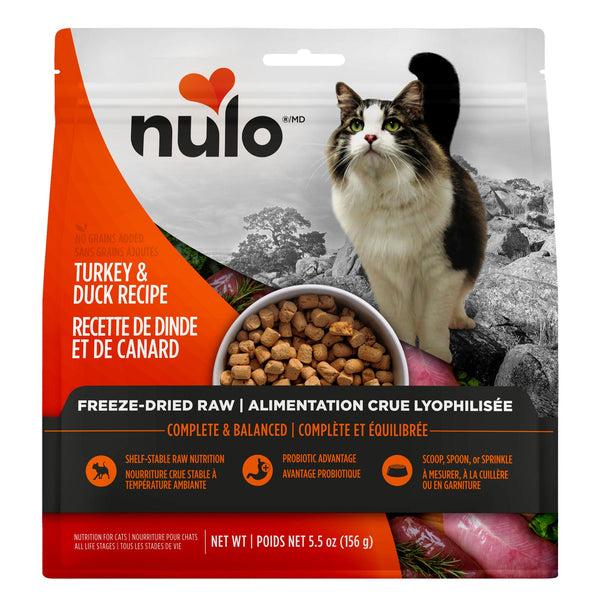 Nulo Turkey & Duck Grain-Free Freeze-Dried Raw Cat Food (CA)