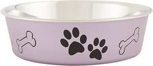 Loving Pets Bella Bowls Pet Bowl, Metallic Grape