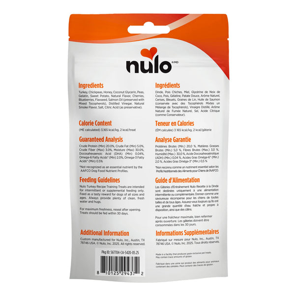 Nulo Trainers Turkey Grain-Free Dog Treats (CA)