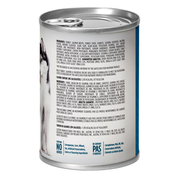 Nulo Adult Turkey, Salmon & Chickpeas Grain-Free Wet Dog Food Can (CA)