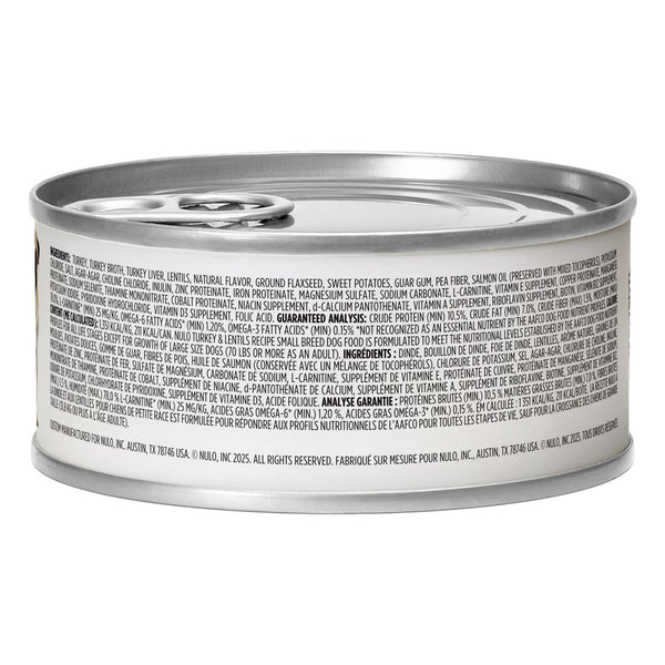 Nulo Small Breed Turkey & Lentils Grain-Free Wet Dog Food Can (CA)