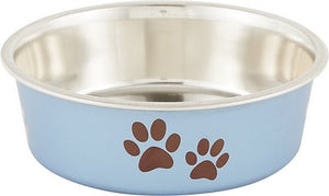 Loving Pets Bella Bowls Pet Bowl, Metallic Blueberry