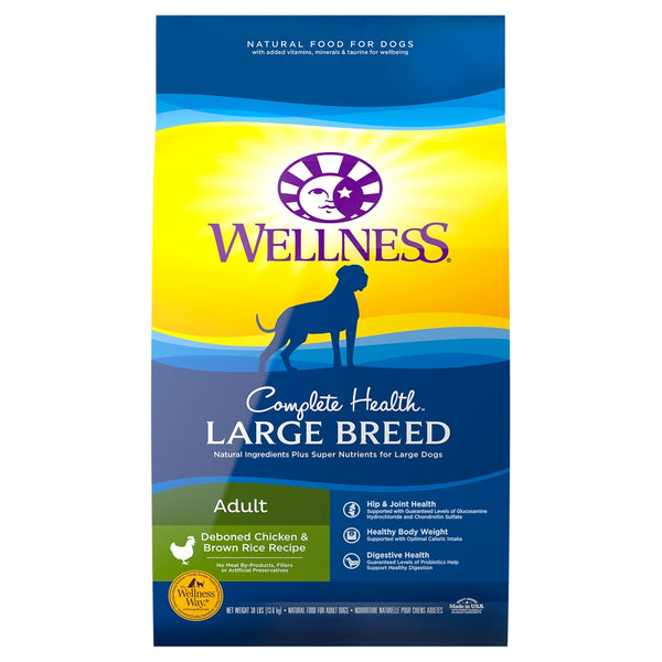 Wellness Complete Health Large Breed Adult Chicken & Brown Rice Dry Dog Food